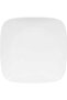 Vitrelle Glass Square Dinner Plate, 10.5 inches, Pure White