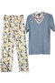 24836-Nena Short Sleeve V-Neck 100% Cotton Tamara Pajama Set - 2
