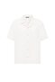 Patterned Oversize Short Sleeve Linen Shirt
