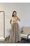 Women's Poplin Fabric Dress with Belt at the Waist - 3