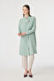 Pearl Detailed Shawl Collar Mint Tunic 1672 - 5