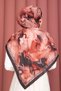 Tulip Pattern Shawl Series Claret Red - 3