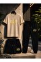 3-Piece Set T-Shirt Shorts Tracksuit Rap Print Unisex