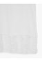 Cap Sleeve Crew Neck Lace Detailed T-Shirt - 6