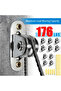 alloet 2PCS 10-2PC Heavy Duty Fixed Pulley with Mounting Screws and Expansion Pulley Block Kit Wall-