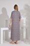 Etoile Bamboo Fabric Short Sleeve Long Ankle Length Nightgown Dress 22228-22229 - 5