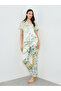 Floral Print Short Sleeve Satin Shirt and Pyjama Set