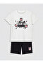 Vizyon New Season Printed Boys' Shorts Pajama Set - 3