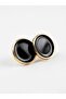 Gold Night Series Gold Round Earrings - 6