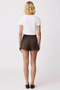 Women's Mini Shorts Woven Fabric Regular Waist Plain Pattern Front Accessory Detailed Short Length Casual Use - 5