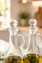 2-Piece Glass Oil Pot and Vinegar Pot Set Glass Oil Bottle with Crystal Lid 500 ml - 4