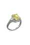 925 SILVER PRINCESS CUT YELLOW STONE CZ RING