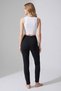 Women's Black High Waist Corset Detailed Tie-Up Scuba Leggings - 4