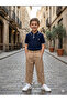 Polo Collar Tricot T-Shirt and Linen Pants Summer Boys' Set - 2