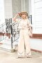 Embroidered Cepken Linen Suit with Tie Detail