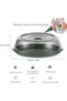 Silk Route - Microwave Splatter Cover with Tray 11.02'' Stackable Microwave Cover Food Grade PET Microwave Plate Cover Insulated Food Covers to Keep Food Fresh Serving Dish Covers - 3