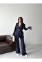 Belted Lace Detailed Spanish Long Sleeve Blazer Suit - 5