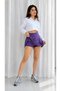 Women's Diver Stretch Fabric High Waist Shorts Skirt Tennis Skirt with Mini Shorts - 5