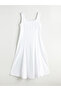 Two Mt Shop Quality Pleated Detailed Waist-Slit Dress - 5