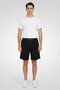 Men Solid Basic Shorts, Black - 2