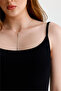 Black Strap Slit Long Dress - 7