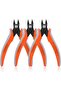 Flush Wire Cutters, 3 Pack Precision Micro Cutter Anti-Slip Flush Cut Pliers, Diagonal Side Cutters