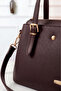 Women's 3-Compartment Lined Zipper Closure Handbag and Shoulder Bag (25X20 cm) - 4