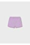 Baby Girl Combed Cotton Short Shorts Lilac - 3