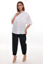 100% Cotton Plus Size Women's Cotton Shirt with Relaxed Fit, Buttoned, and Flared Sleeve Detail - 4