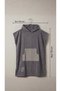 Adult Hooded Towel Poncho Gray Beach and Sea Poncho with Pockets - 5