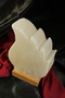 White Flame Model Salt Lamp with Wooden Base Decorative Ambient Lamp - 2