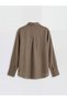 Brown Linen Women's Shirt - 6