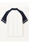 Contrast Detailed Buttoned White T-Shirt - 3