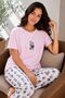 Luna Short Sleeve Women's Pajama Set – Soft Textured, Breathable, Comfortable Homewear Set - 3