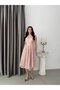Powder Shoulder Detailed Lace Embroidered Sequined Midi Evening Dress - 2