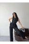 Women's Button Detailed Belted Vest Trouser Set Stylish Two-Piece Set - 4