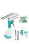 4-in-1 Multi-Purpose Window Glass Cleaner with Built-in Spray Bottle