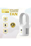 DX2541 Intelligent Bladeless Fan, Portable Rechargeable Desk Fan with 6-Speed Cooling 1800mAh - 3