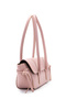Baguette Women's Shoulder Bag with Knot Detail on the Edges, Munich Powder - 2