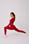 Comfy Model High Waist Gathering Seamless Leggings with Gathered Back - 2