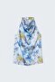 Sleeveless Patterned Blouse - Blue - 3