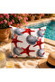 Summer Sea Themed Pillowcase Set of 4, Modern Marine Decor Sofa Cushion (Double Sided) - 6