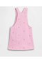 Gap Baby Girl Pink Heart Embroidered Denim Salopet Gilet Dress 0-5 Years Pink - 8