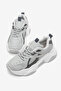 Women's Light Gray Comfortable Fit Poly Sole Lace-Up Sneaker - 2