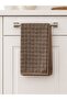 3 Pieces of Checkered Microfiber Cleaning Cloth Ultra Absorbent Non-Marking Brown 40×40 cm - 2