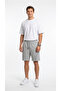 Men's Gray Comfort Shorts with Ribbed Front Pockets and Zippered Back Pocket Detail - 2