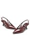 Women's Short Heeled Open Back Buckle Pointed Toe Casual Heeled Shoes 14310 - 8