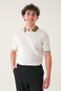 Regular Fit Polo Neck T-Shirt |   Knitwear Different Collar Casual Men's - 5
