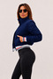 Women's Short Puffer Coat Stand Collar Zippered Bomber Jacket - 2
