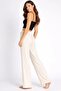 Bürümcük Fabric Elastic Waist Loose-Fit Trousers – Ecru Comfortable Cut Casual Elegance - 3